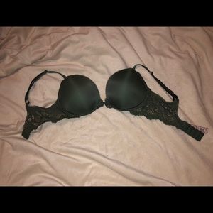 Army Green Lace Victoria’s Secret Push Up Bra 32D